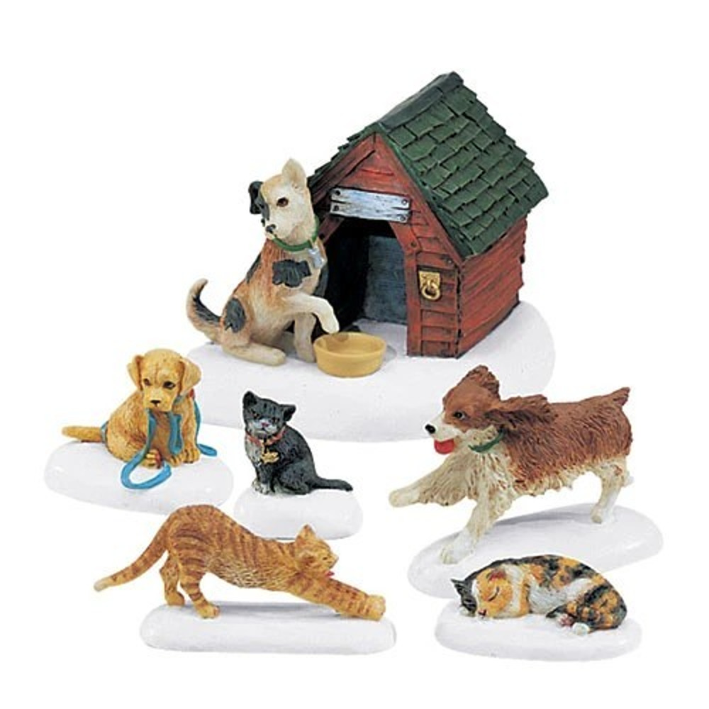 Dept 56 Village Accessories Village Cats and Dogs Accessory 52828 New